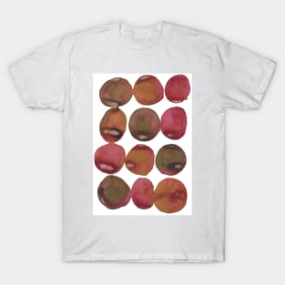 Dark Autumn Circles - Abstract Watercolor Painting T-Shirt